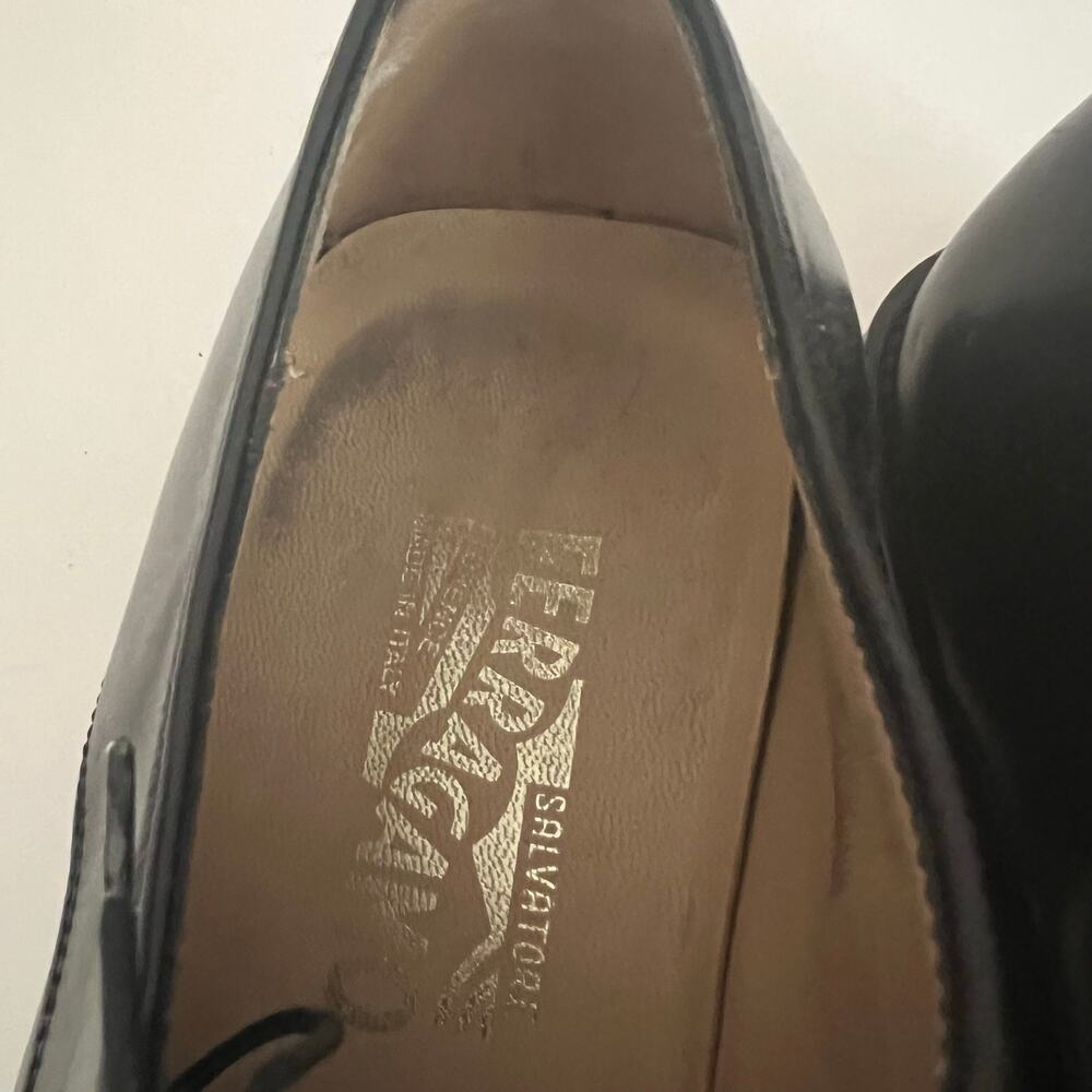 Salvatore Ferragamo Lavorazione Originale Black Oxford Dress Shoe Men Size 10.5 - Picture 12 of 16